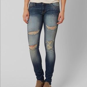 KanCan Women’s Destructed Skinny Stretch Jeans